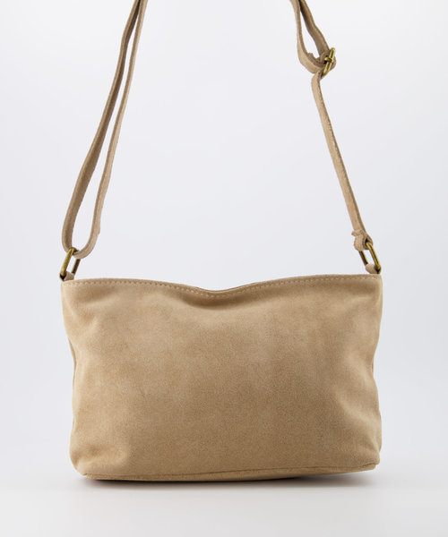 Karin - Suede - Crossbody bags - Beige - 4 - Bronze