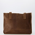 Patty - Suede - Hand bags - Taupe - 24 - Bronze