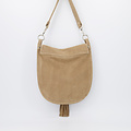 Meghan - Suede - Crossbody bags - Beige - 4 - Gold