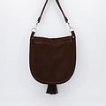 Meghan - Suede - Crossbody bags - Brown - 7 - Gold