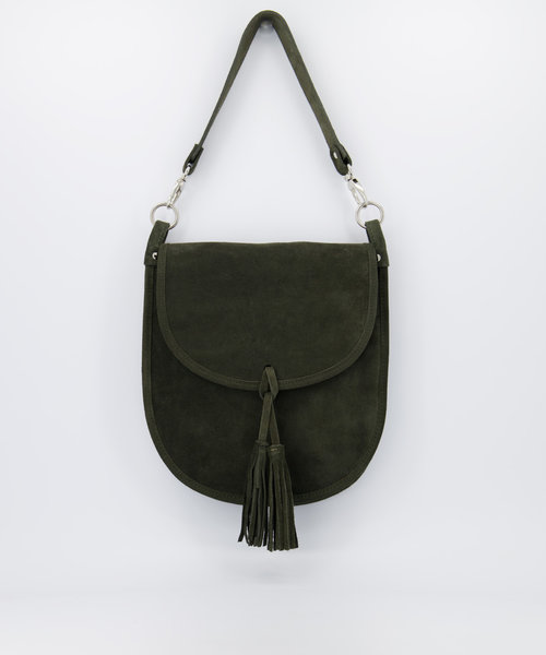 Meghan - Suede - Crossbody bags - Green - 49 - Gold