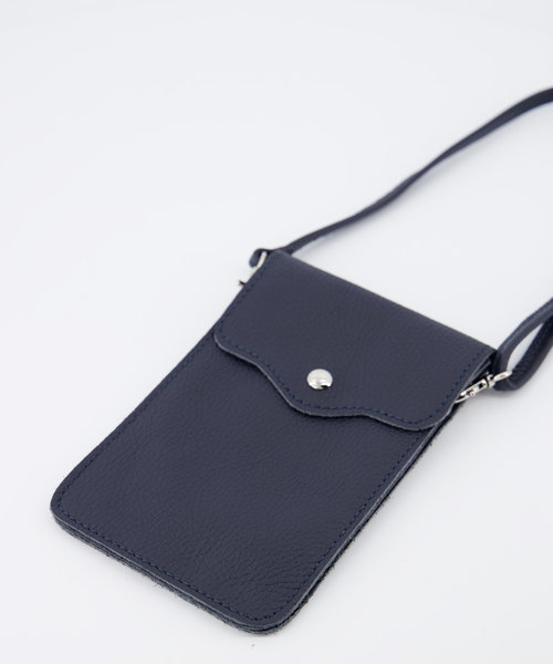 Pona - Classic Grain - Crossbodytassen - Blauw - D26 - Goudkleurig