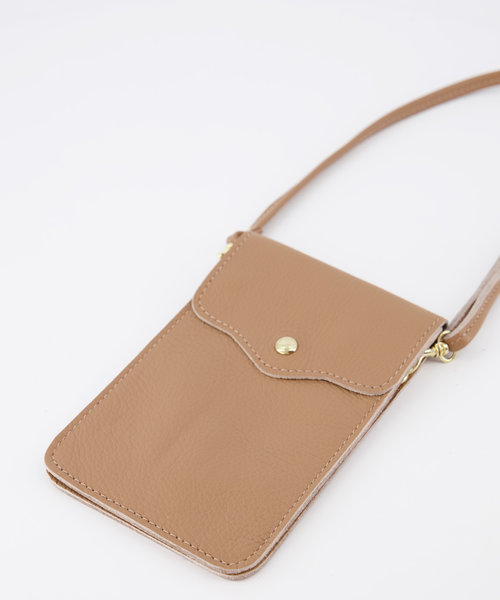 Pona - Classic Grain - Crossbody bags - Brown - D85 - Gold