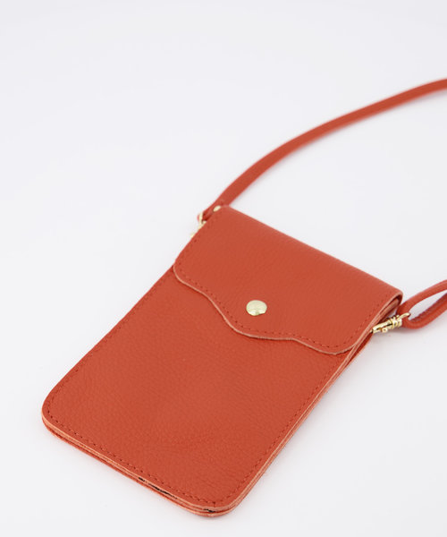 Pona - Classic Grain - Crossbodytassen - Oranje - D35 - Goudkleurig