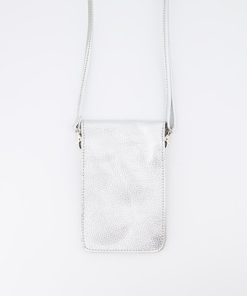 Pona - Classic Grain - Crossbody bags - Silver - Zilver - Silver