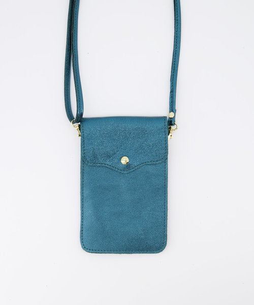 Pona - Metallic - Crossbody bags - Petrol - 535 - Gold