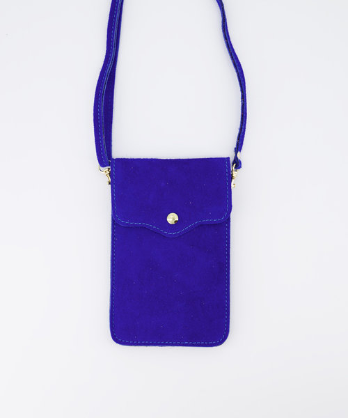 Pona - Suede - Crossbody bags - Blue - 19 - Gold