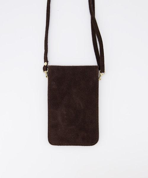 Pona - Suede - Crossbody bags - Brown - 7 - Gold