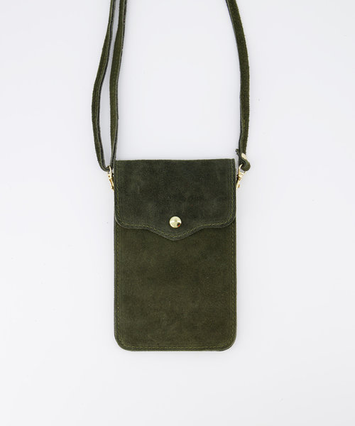 Pona - Suede - Crossbody bags - Green - 49 - Gold