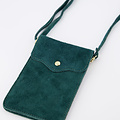 Pona - Suede - Crossbody bags - Petrol - 26 - Gold