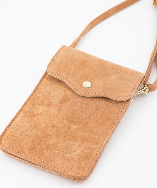 Pona - Suede - Crossbody bags - Pink - 62 - Gold