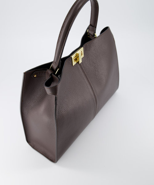 Noelle - Classic Grain - Hand bags - Brown - D23 - Gold