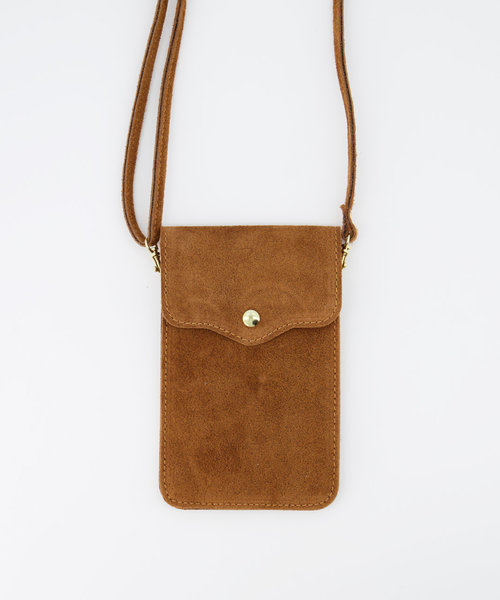 Nieuw Pona - Suede - Crossbodytassen - bruin - 6 - Goudkleurig