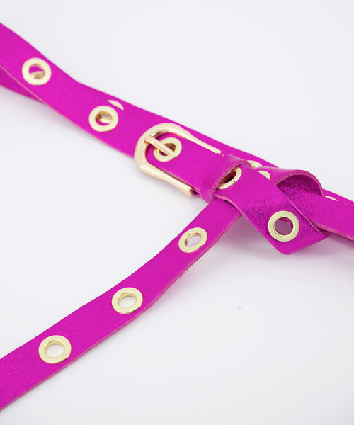 Avery - Metallic - Belts with buckles - Pink - Fuchsia - Gold