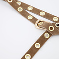 Avery - Suede - Belts with buckles - Taupe - 24 - Gold