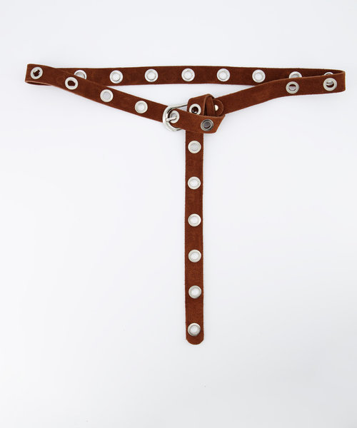 Avery - Suede - Belts with buckles - Brown - 37 - Silver