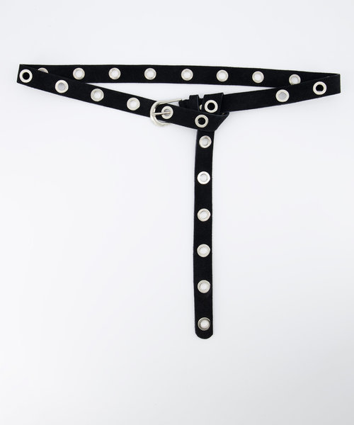 Avery - Suede - Belts with buckles - Black - 23 - Silver