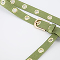 Avery - Metallic - Belts with buckles - Green - Army - Gold