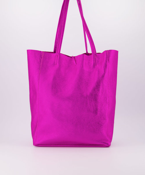 Mia - Metallic - Schoudertassen - Roze - Fuchsia 538 -