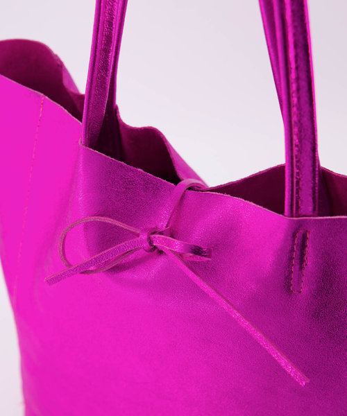 Mia - Metallic - Schoudertassen - Roze - Fuchsia 538 -