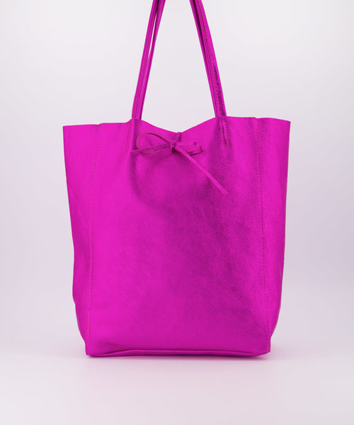 Mia - Metallic - Schoudertassen - Roze - Fuchsia 538 -