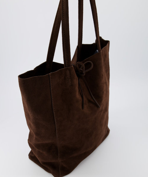 Mia - Suede - Shoulder bags - Brown - 7 -