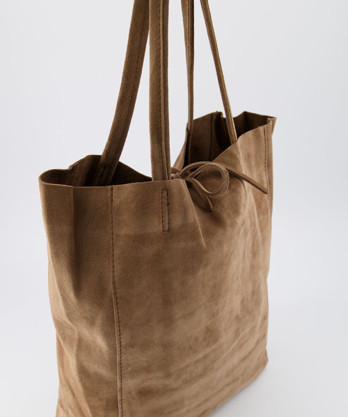 Nieuw Mia - Suede - Shoulder bags - Taupe - 24 -