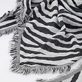 Cheryl - Zebra - Scarves - Black - Zwart/Wit -
