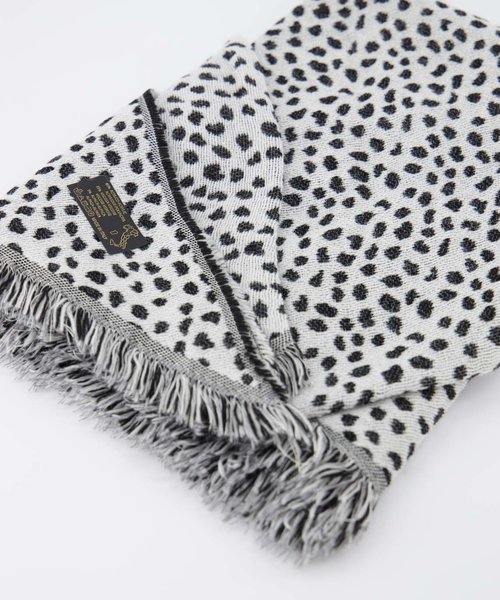 Cheryl - Cheetah - Scarves - Black - Zwart/Wit -