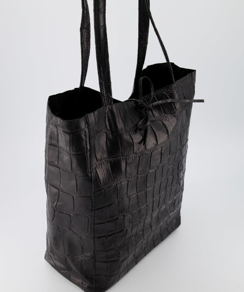 Mia - Croco - Shoulder bags - Black - 23 -