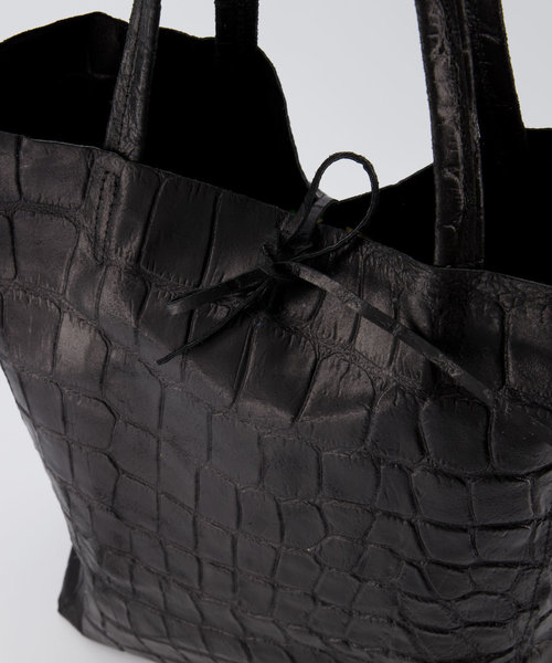 Mia - Croco - Shoulder bags - Black - 23 -