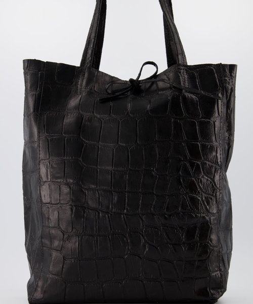 Mia - Croco - Shoulder bags - Black - 23 -