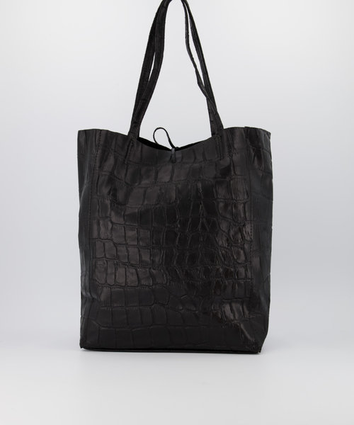 Mia - Croco - Shoulder bags - Black - 23 -