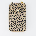 Jackie - Suede - Portemonnees - Cheetah - Zand 04 - Goudkleurig