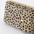 Jackie - Suede - Portemonnees - Cheetah - Zand 04 - Goudkleurig