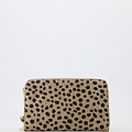 Jackie - Suede - Portemonnees - Cheetah - Zand 04 - Goudkleurig