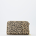 Jackie - Suede - Portemonnees - Cheetah - Zand 04 - Goudkleurig