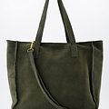 Cleo - Suede - Hand bags - Green - 49 - Bronze