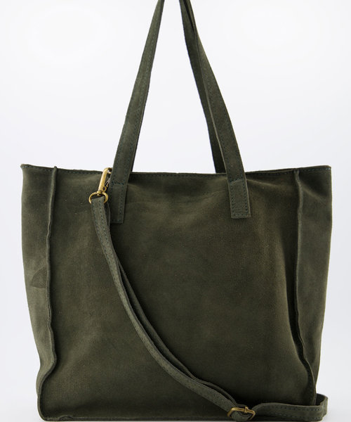 Cleo - Suede - Hand bags - Green - 49 - Bronze