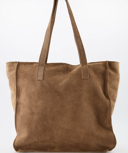 Cleo - Suede - Handtassen - Taupe - 24 - Bronskleurig