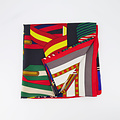 Hermien Zijde Sjaal -  - Sjaals - Blauw/Groen -  -