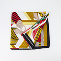 Hermien Zijde Sjaal -  - Sjaals - Rood/Groen -  -