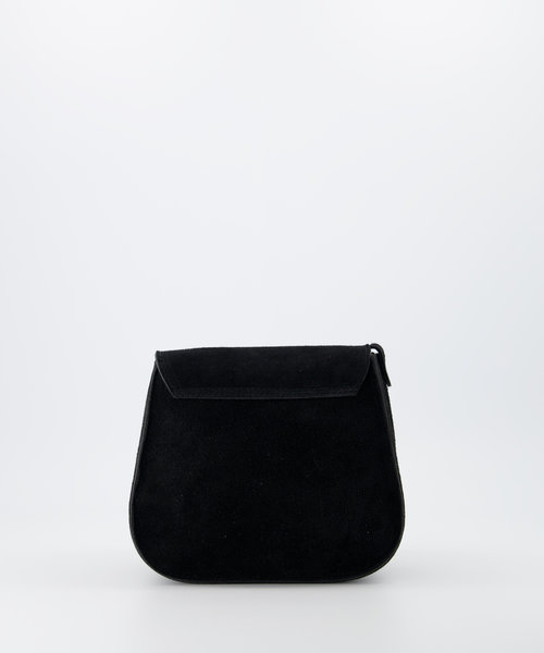 Leo - Suede - Crossbody bags - Black - 23 - Bronze