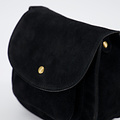 Leo - Suede - Crossbody bags - Black - 23 - Bronze