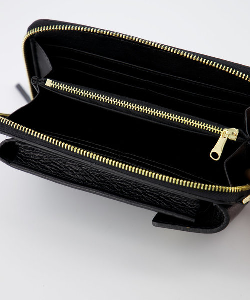 Jackie - Classic Grain - Wallets - Black - D28 - Gold