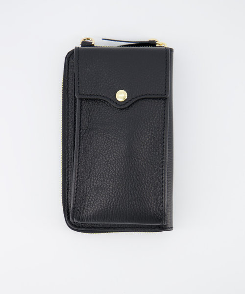 Jackie - Classic Grain - Wallets - Black - D28 - Gold