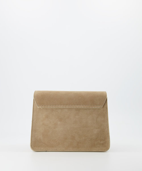 Fenna - Suede - Crossbodytassen - Beige - Zand 04 - Goudkleurig