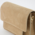 Fenna - Suede - Crossbodytassen - Beige - Zand 04 - Goudkleurig