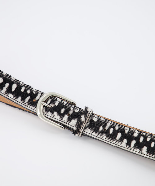 Balou - Cheetah - Belts with buckles - Black/Ecru -  - Silver