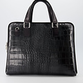 Bea - Croco - Laptop bags - Black -  - Silver